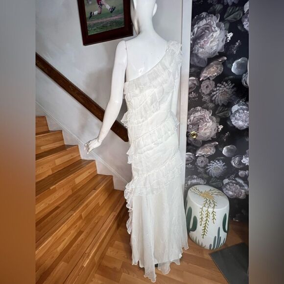 Anthropologie AMUR Harlow Silk One-Shoulder Gown/ size 6 - Picture 10 of 10